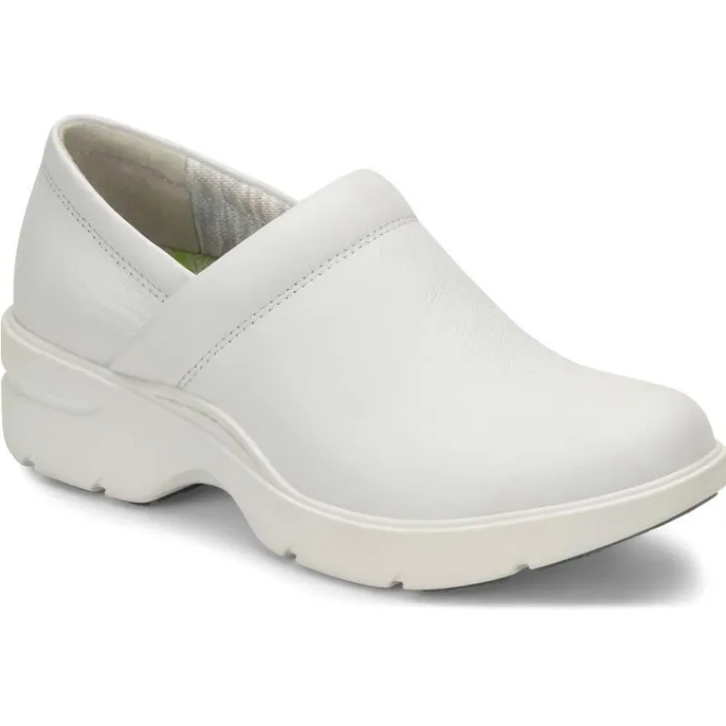 Align By NurseMates Footwear | Non-Slip Healthcare*Women's Indya Leather Slip On Clog White