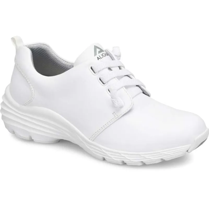 Align By NurseMates Footwear | Non-Slip Healthcare*Women's Velocity Leather Oxford White