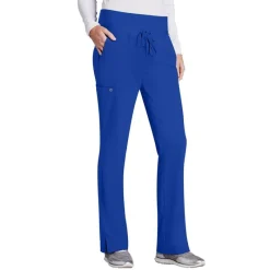 Barco One Scrub Pants*Women's 5-Pocket Knit Waist Cargo Scrub Pants-Petite