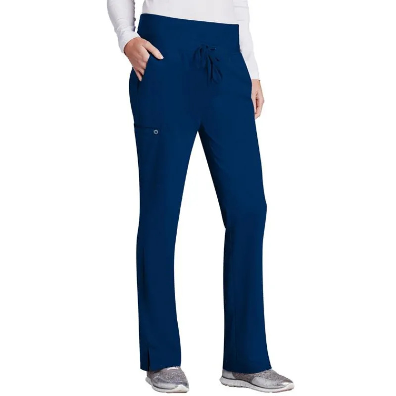 Barco One Scrub Pants*Women's 5-Pocket Knit Waist Cargo Scrub Pants-Petite