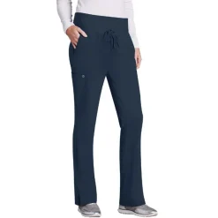 Barco One Scrub Pants*Women's 5-Pocket Knit Waist Cargo Scrub Pants-Petite
