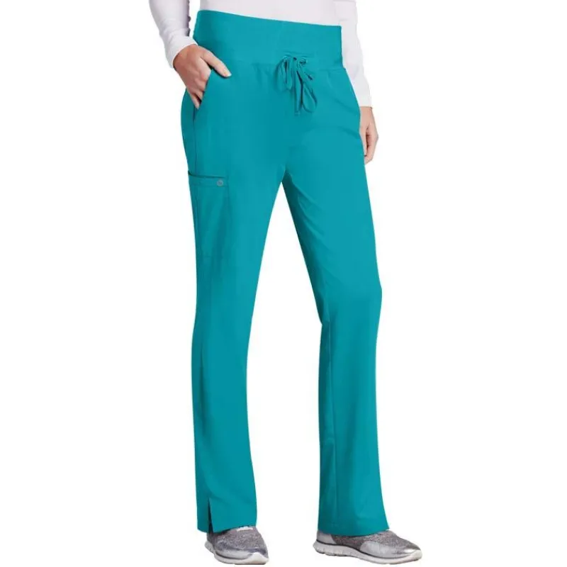 Barco One Scrub Pants*Women's 5-Pocket Knit Waist Cargo Scrub Pants
