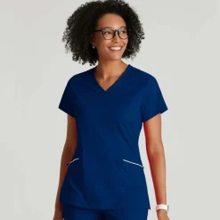 Barco One Scrub Tops*Women's Victory Performance Knit Scrub Top