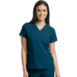 Barco One Scrub Tops*Women's V-neck Perforated Panels Scrub Top