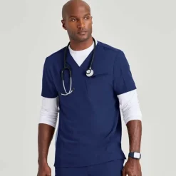 Barco Unify Scrub Tops*Men's Rally V-Neck Scrub Top