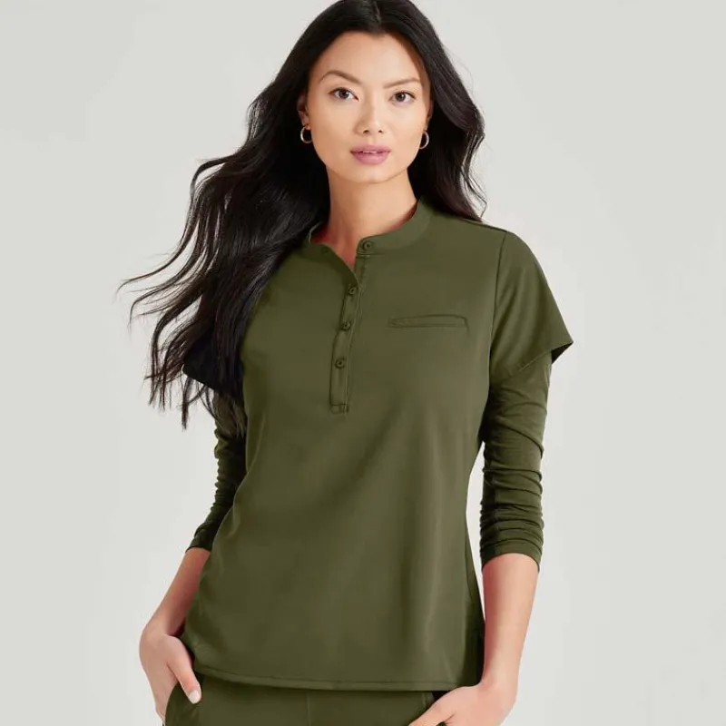 Barco Unify Scrub Tops*Women's Mission Henley Scrub Top