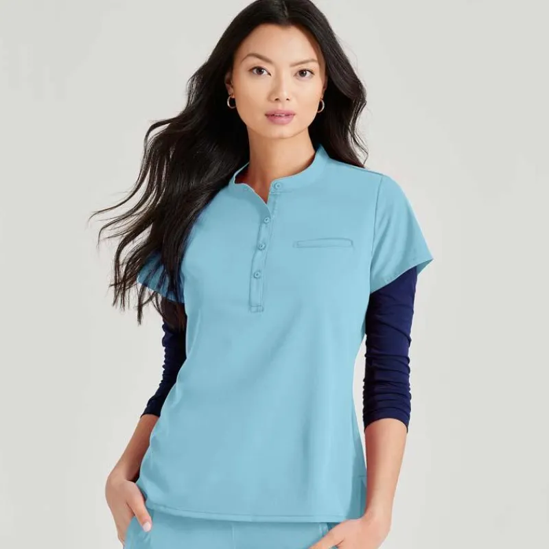 Barco Unify Scrub Tops*Women's Mission Henley Scrub Top