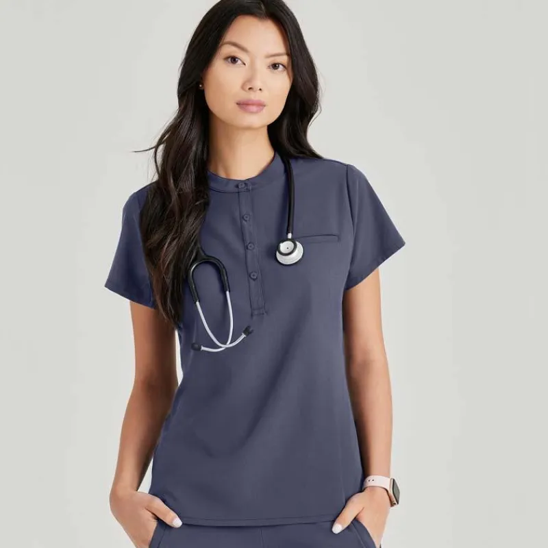 Barco Unify Scrub Tops*Women's Mission Henley Scrub Top