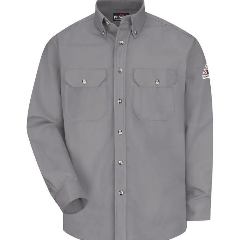 Bulwark Flame Resistant Shirts | Work Shirts*Men's Excel FR Flame Resistant Long Sleeve Dress Uniform Shirts
