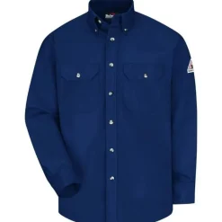Bulwark Flame Resistant Shirts | Work Shirts*Men's Excel FR Flame Resistant Long Sleeve Dress Uniform Shirts