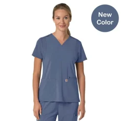 Carhartt Cross-Flex Scrub Tops*Carhartt Force Cross-Flex Women's Flex Panel Scrub Top