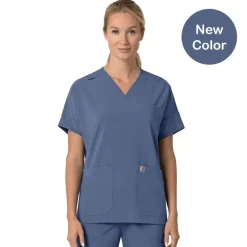 Carhartt Cross-Flex Scrub Tops*Carhartt Force Cross-Flex Women's Oversized V-Neck Scrub Top