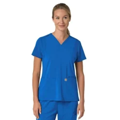 Carhartt Cross-Flex Scrub Tops*Carhartt Force Cross-Flex Women's Flex Panel Scrub Top