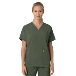 Carhartt Cross-Flex Scrub Tops*Carhartt Force Cross-Flex Women's Oversized V-Neck Scrub Top