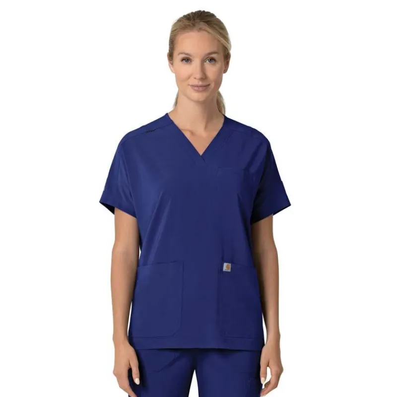 Carhartt Cross-Flex Scrub Tops*Carhartt Force Cross-Flex Women's Oversized V-Neck Scrub Top