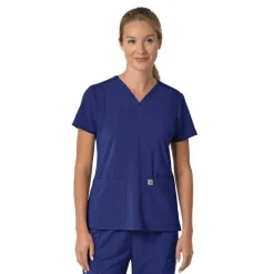 Carhartt Cross-Flex Scrub Tops*Carhartt Force Cross-Flex Women's Flex Panel Scrub Top