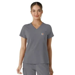 Carhartt Cross-Flex Scrub Tops*Carhartt Force Cross-Flex Women's V-Neck Tuck-In Scrub Top