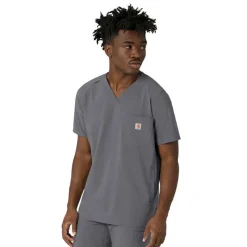Carhartt Cross-Flex Scrub Tops*Carhartt Force Cross-Flex Men's V-Neck Scrub Top