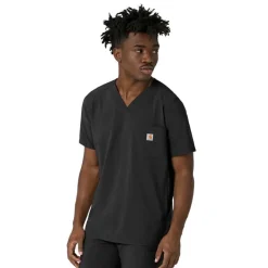 Carhartt Cross-Flex Scrub Tops*Carhartt Force Cross-Flex Men's V-Neck Scrub Top