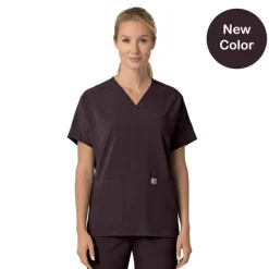 Carhartt Cross-Flex Scrub Tops*Carhartt Force Cross-Flex Women's Oversized V-Neck Scrub Top