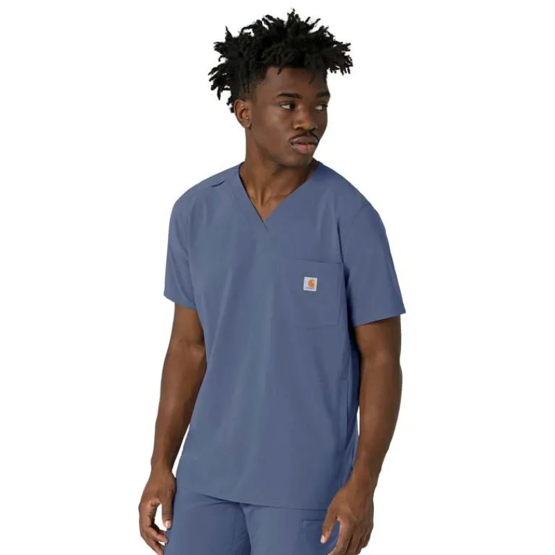 Carhartt Cross-Flex Scrub Tops*Carhartt Force Cross-Flex Men's V-Neck Scrub Top