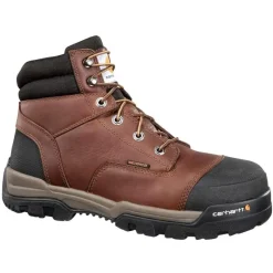 Carhartt Non-Slip Boots | Non-Steel Safety Toe*Ground Force Men's 6" Waterproof Composite Toe Work Boot Peanut Oil Tan