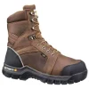 Carhartt Non-Slip Boots | Met Guard*Men's 8" Internal Waterproof Met Guard Composite Toe Work Boot Dark Brown