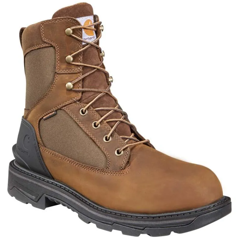 Carhartt Non-Slip Boots | Work Boots*Men's 8" Ironwood Waterproof Soft Toe Brown Work Boot Bison Brown Oil Tan