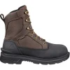 Carhartt Non-Slip Boots | Work Boots*Men's 8" Ironwood Waterproof Insulated Alloy Toe Dark Brown Work Boot Brown Oil Tan/black