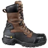 Carhartt Non-Slip Boots | Non-Steel Safety Toe*Men's 10" Waterproof Insulated Composite Toe Pac Boot Brown