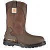 Carhartt Non-Slip Boots | Steel Toe*Men's 11" Waterproof Steel Toe Wellington Boot Brown