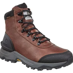 Carhartt Non-Slip Boots | Hiking*Men's 6" Waterproof Insulated Outdoor Trail Work Hiker Red Brown
