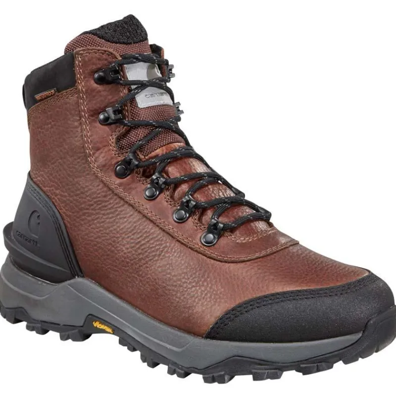 Carhartt Non-Slip Boots | Hiking*Men's 6" Waterproof Insulated Outdoor Trail Work Hiker Red Brown