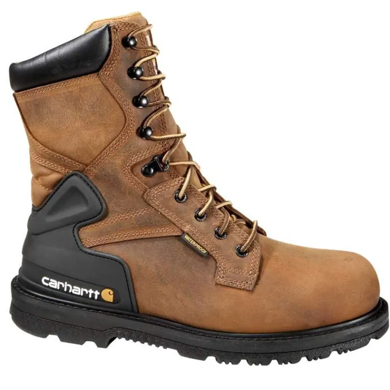 Carhartt Non-Slip Boots | Steel Toe*Men's 8" Waterproof Steel Toe Work Boot Bison