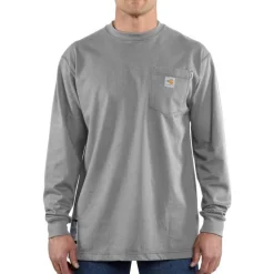 Carhartt Flame Resistant Shirts | T-Shirts*Men's Fire Resistant Force Long Sleeve T-Shirt