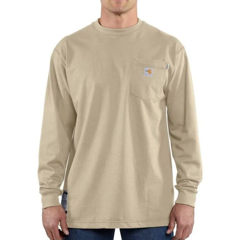 Carhartt Flame Resistant Shirts | T-Shirts*Men's Fire Resistant Force Long Sleeve T-Shirt