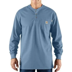 Carhartt T-Shirts*Men's Fire Resistant Force Long Sleeve Henley