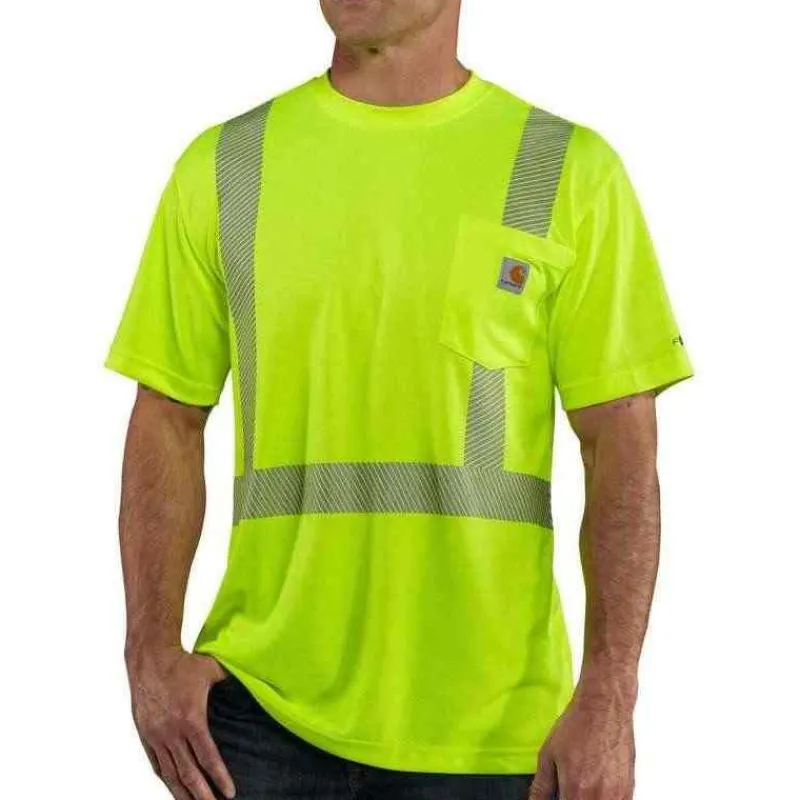 Carhartt Hi-Visibility Shirts | T-Shirts*Mens Force High Visibility Short-Sleeve Class 2 T-Shirt