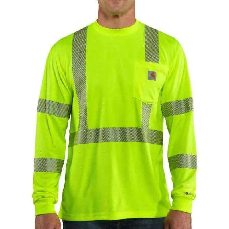 Carhartt T-Shirts*Mens Force High-Visibility Long-Sleeve Class 3 T-Shirt