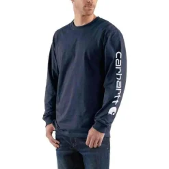 Carhartt T-Shirts*Men's Long Sleeve Graphic Logo T-Shirt