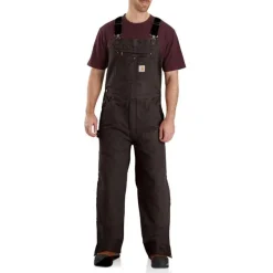 Carhartt Bib Overalls*Men's Quilt-Lined Washed Duck Bib Overalls