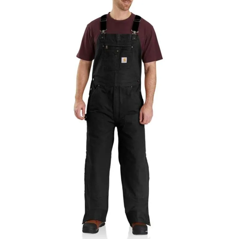 Carhartt Bib Overalls*Men's Quilt-Lined Washed Duck Bib Overalls