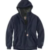 Carhartt Hoodies*Men's Rain Defender Rockland Sherpa-Lined Full Zip Hooded Sweatshirt