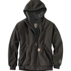 Carhartt Hoodies*Men's Rain Defender Rockland Sherpa-Lined Full Zip Hooded Sweatshirt