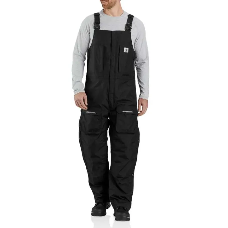 Carhartt Bib Overalls*Men's Yukon Extremes Insulated Double Front Biberall Black