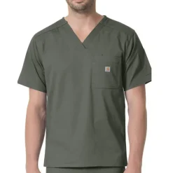 Carhartt Scrub Tops*Rugged Flex Men's Slim Fit Six Pocket Scrub Top