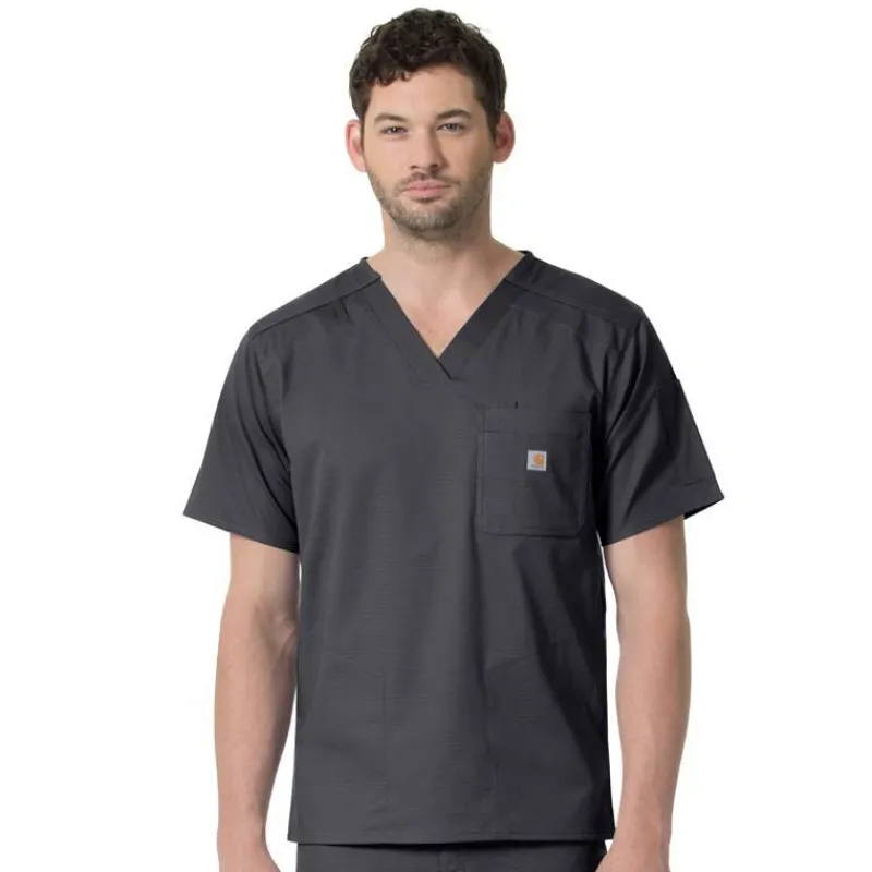 Carhartt Scrub Tops*Rugged Flex Men's Slim Fit Six Pocket Scrub Top
