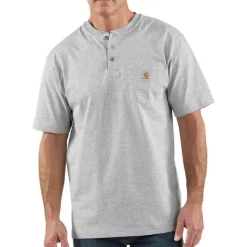 Carhartt T-Shirts*Short Sleeve Henley Work Shirt