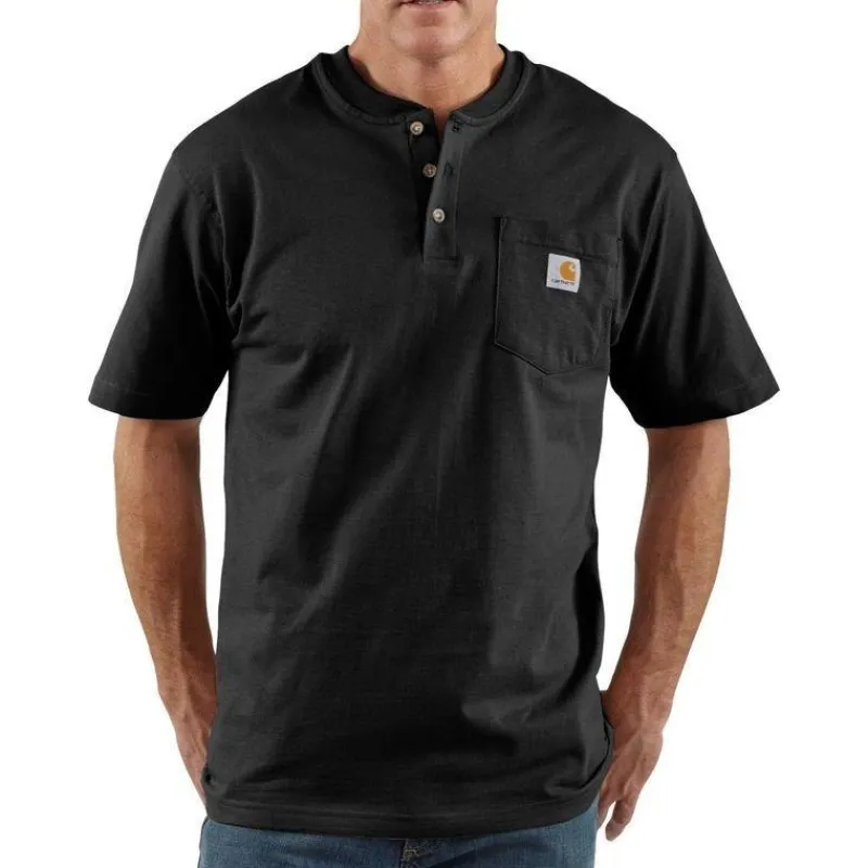 Carhartt T-Shirts*Short Sleeve Henley Work Shirt