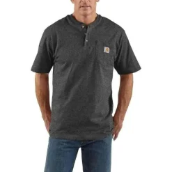 Carhartt T-Shirts*Short Sleeve Henley Work Shirt